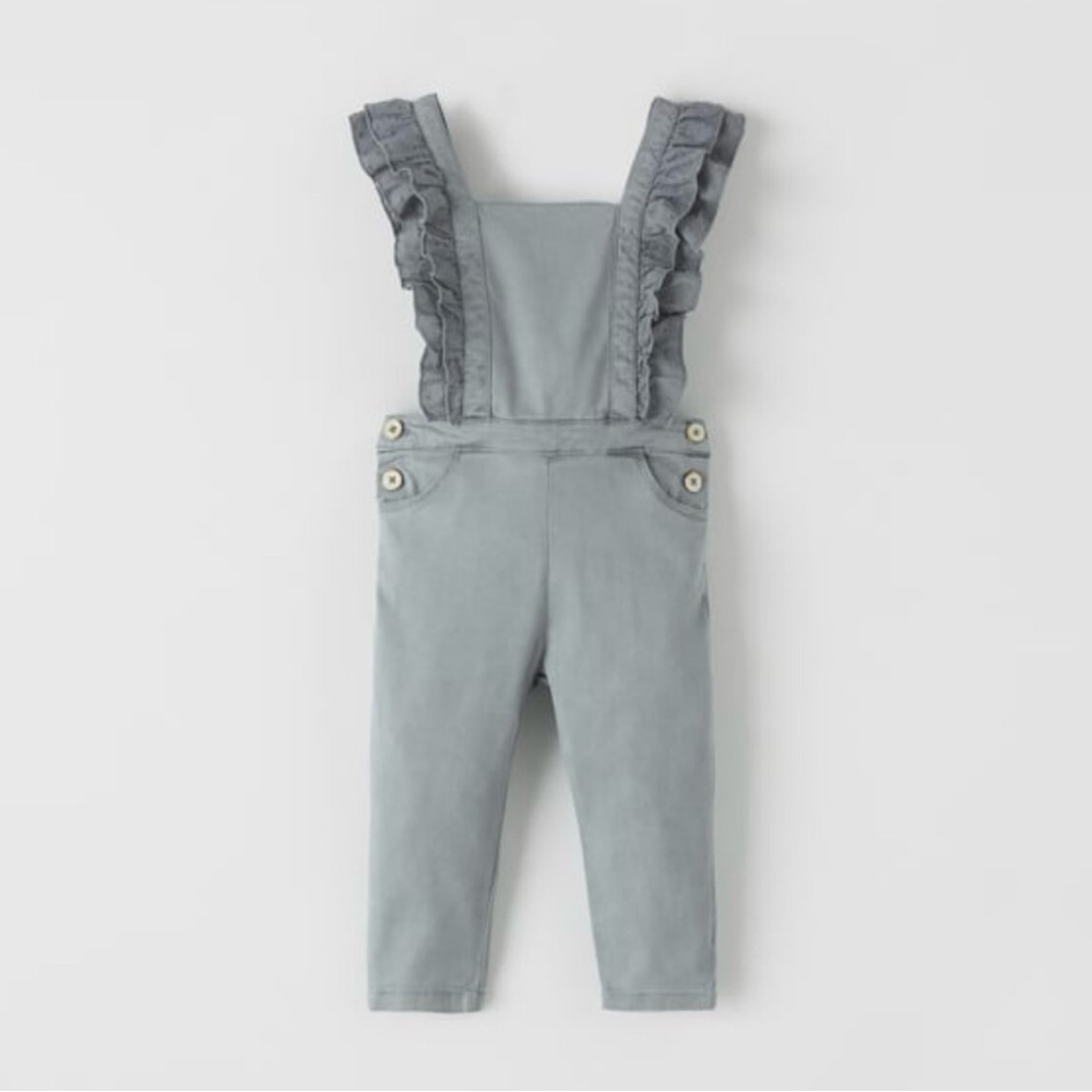 Zara Ruffled Twill Overall